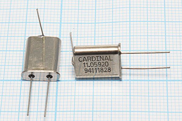 Кварцевый резонатор 11,0592 МГц - 11059,2 HC49U 18 C49 1Г +LW (CARDINAL)