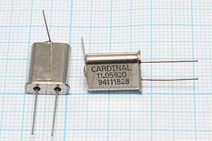 Кварцевый резонатор 11,0592 МГц - 11059,2 HC49U 18 C49 1Г +LW (CARDINAL)