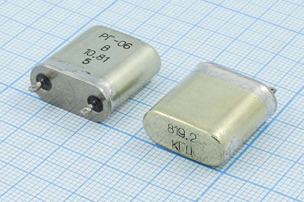 Кварцевый резонатор 0,8192 МГц - 819,2 БВ РГ06БВ 1Г