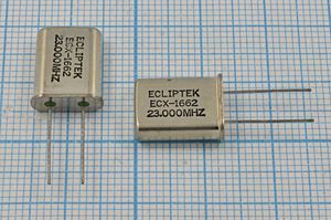 Кварцевый резонатор 23 МГц - 23000 HC49U S EU[HC49U] 1Г (ECLIPTEK)