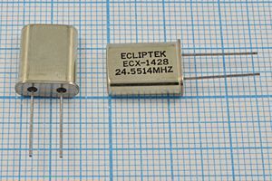 Кварцевый резонатор 24,5514 МГц - 24551,4 HC49U S EU[HC49U] 1Г (ECLIPTEK)