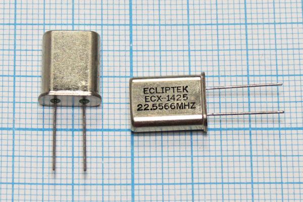 Кварцевый резонатор 22,5566 МГц - 22556,6 HC49U S EU[HC49U] 1Г (ECLIPTEK)