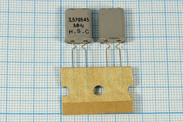 Кварцевый резонатор 3,579545 МГц - 3579,545 HC49U-LWF 16 30 1Г +SL (HSC 3.5795)