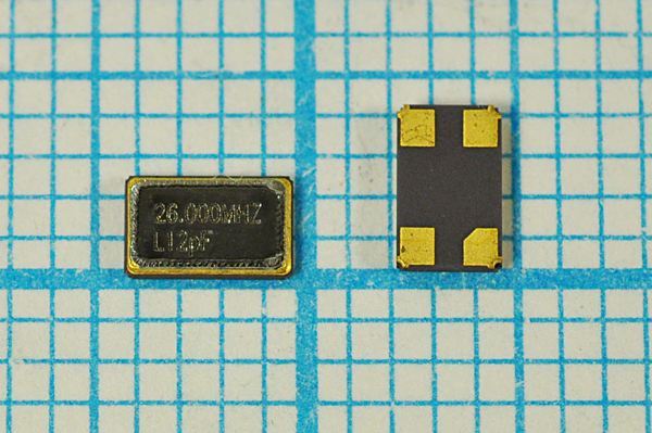 Кварцевый резонатор 26 МГц - 26000 SMD04025C4 12 10 30/-40~85C 1Г (26,000L12