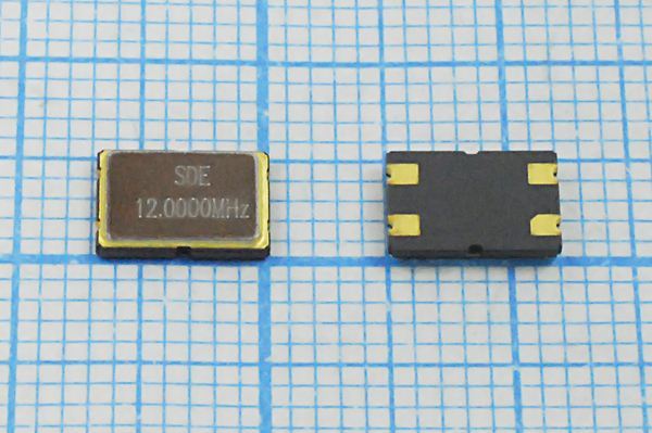 Кварцевый резонатор 12 МГц - 12000 SMD07050C4 12 30 50/-40~85C SMD0705(4P) 1