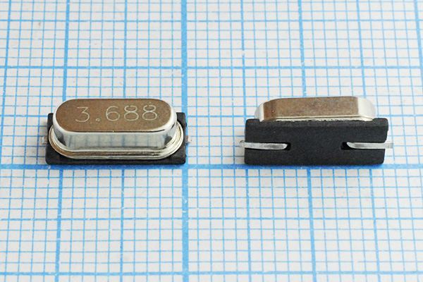 Кварцевый резонатор 3,688 МГц - 3688 SMD49S4 18 30 50/-10~60C SMH4,2 1Г (3.688)