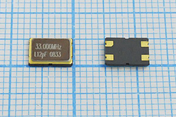 Кварцевый резонатор 33 МГц - 33000 SMD07050C4 12 10 30/-40~85C KC7 1Г