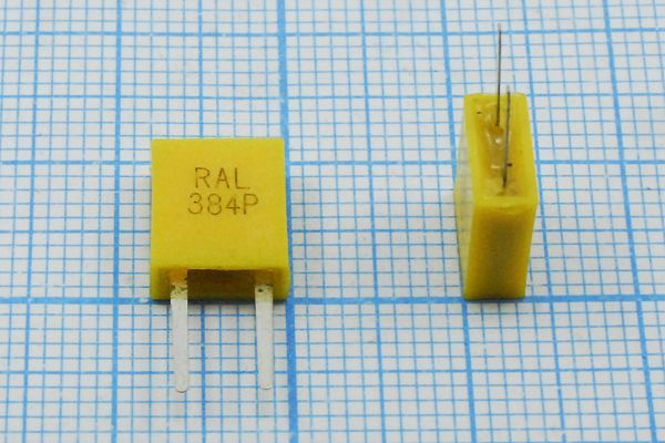 Кварцевый резонатор 0,384 МГц - 384 C07x4x09P2 3000 RAL384P 2P-2