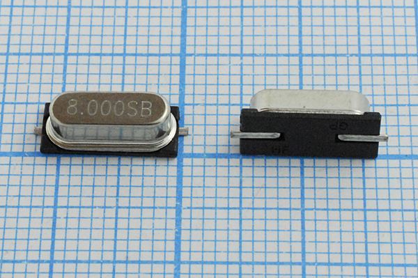 Кварцевый резонатор 8 МГц - 8000 SMD49S4 18 20 30/-40~85C 1Г