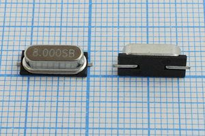 Кварцевый резонатор 8 МГц - 8000 SMD49S4 18 20 30/-40~85C 1Г