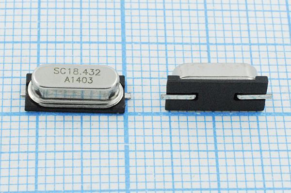 Кварцевый резонатор 18,432 МГц - 18432 SMD49S4 18 30 50/-20~70C SX-1 1Г