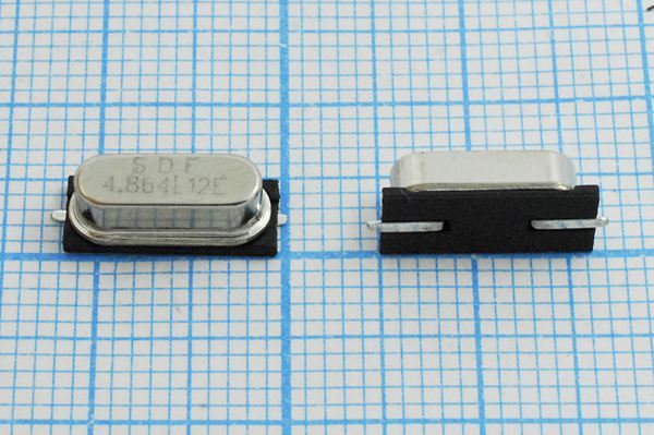 Кварцевый резонатор 4,864 МГц - 4864 SMD49S4 12 10 30/-40~85C HC49S-SMD 1Г