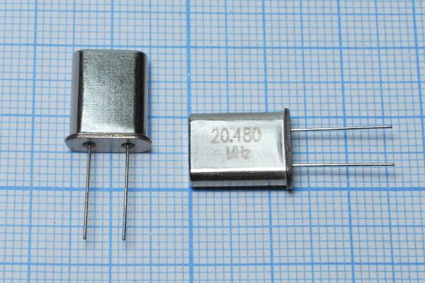 Кварцевый резонатор 20,48 МГц - 20480 HC49U 20 30 1Г (20.480M)