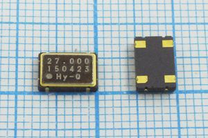 Кварцевый генератор 27 МГц - 27000 SMD07050C4 5В AT150423 Hy-Q (27000 15