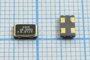 Кварцевый генератор 26 МГц - 26000 SMD05032C4 CM 3,3В SOC5 SDE Кварцевый генератор 26 МГц - 26000 SMD05032C4 CM 3,3В SOC5 SDE