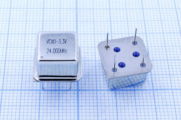 Кварцевый генератор 24 МГц - 24000 VCXO HALF T/CM 3,3В