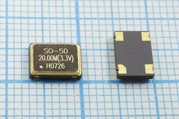Кварцевый генератор 20 МГц - 20000 SMD07050C4 T/CM 3,3В SO-7050 AEC