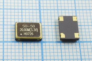 Кварцевый генератор 20 МГц - 20000 SMD07050C4 T/CM 3,3В SO-7050 AEC