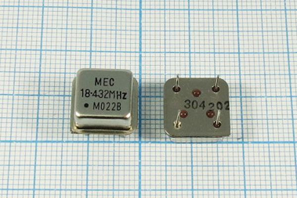 Кварцевый генератор 18,432 МГц - 18432 HALF T/CM 5В MO-22B MEC