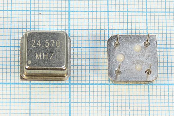 Кварцевый генератор 24,576 МГц - 24576 HALF T/CM 5В