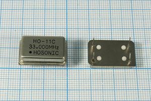 Кварцевый генератор 33 МГц - 33000 FULL TTL 5В HO-11C HOSONIC Кварцевый генератор 33 МГц - 33000 FULL TTL 5В HO-11C HOSONIC