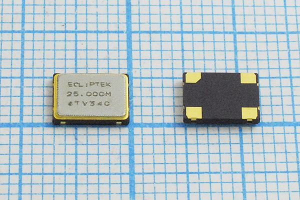 Кварцевый генератор 25 МГц - 25000 SMD07050C4 CM 3,3В EC2600 ECLIPTEK