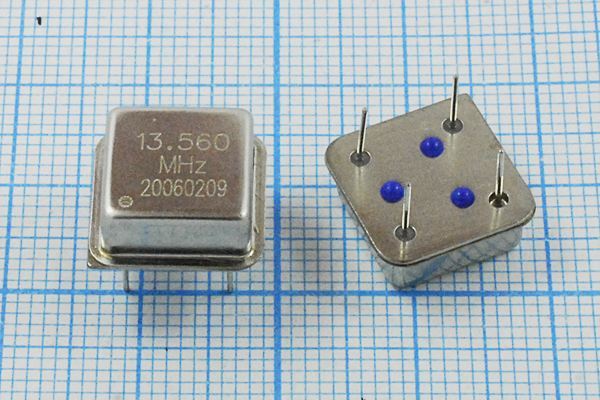 Кварцевый генератор 13,56 МГц - 13560 HALF T/CM 5В