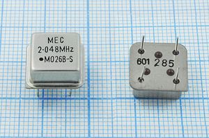 Кварцевый генератор 2,048 МГц - 2048 HALF T/CM 3,3В MO-26B-S MEC Кварцевый генератор 2,048 МГц - 2048 HALF T/CM 3,3В MO-26B-S MEC