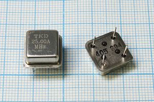 Кварцевый генератор 25 МГц - 25000 HALF CM 5В TKD