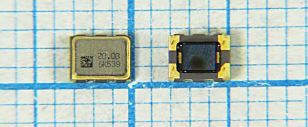 Кварцевый генератор 20 МГц - 20000 VCTCXO SMD03225C4 SIN 3,3В VCTCXO-214C6