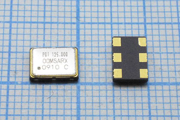 Кварцевый генератор 125 МГц - 125000 SMD07050C6 PECL 3,3В PE07C12500MSARX