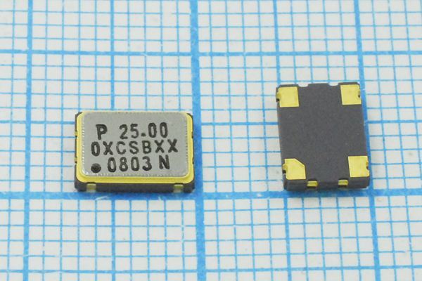 Кварцевый генератор 25 МГц - 25000 SMD07050C4 T/CM 3,3В OC7E25000XCSBXX