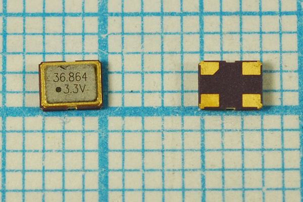 Кварцевый генератор 36,864 МГц - 36864 SMD03225C4 T/CM 3,3В SOC3 SDE