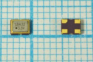 Кварцевый генератор 1,8432 МГц - 1843,2 SMD03225C4 T/CM 3,3В SOC3 SDE Кварцевый генератор 1,8432 МГц - 1843,2 SMD03225C4 T/CM 3,3В SOC3 SDE
