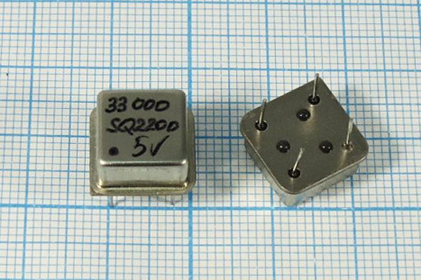 Кварцевый генератор 33 МГц - 33000 HALF CM 5В SQ2200 бм