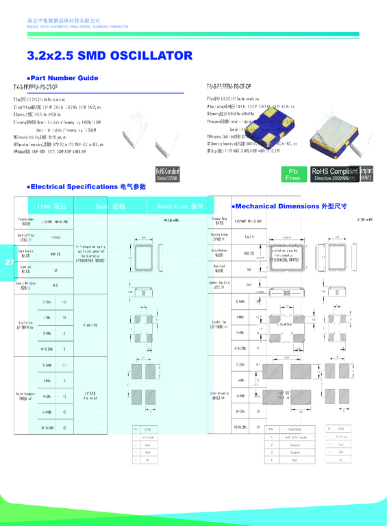 Кварцевый генератор 24 МГц - 24000 SMD03225C4 CM 3.3В L3-5-24.000M