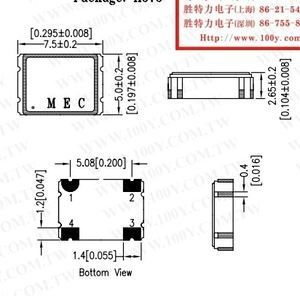 Кварцевый генератор 32,768 КГц - SMD07050C4 CM 3,3В 3H57-AT MEC Кварцевый генератор 32,768 КГц - SMD07050C4 CM 3,3В 3H57-AT MEC