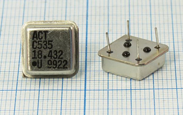 Кварцевый генератор 18,432 МГц - 18432 HALF T/CM 3,3В ACT C535