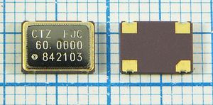 Кварцевый генератор 60 МГц - 60000 SMD07050C4 CM 3,3В CSX-750FJC CITIZEN Кварцевый генератор 60 МГц - 60000 SMD07050C4 CM 3,3В CSX-750FJC CITIZEN
