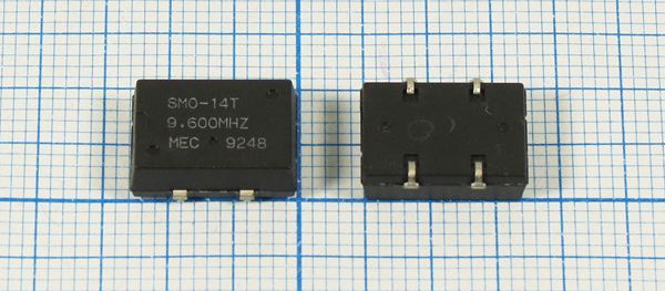 Кварцевый генератор 9,6 МГц - 9600 SMD14098P4 T/CM 5В SMO-14T MEC