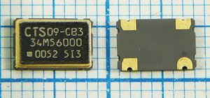 Кварцевый генератор 34,56 МГц - 34560 SMD07050C4 T/CM 3,3В CB3LV-5I CTS Кварцевый генератор 34,56 МГц - 34560 SMD07050C4 T/CM 3,3В CB3LV-5I CTS