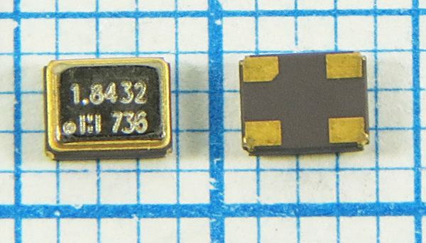 Кварцевый генератор 1,8432 МГц - 1843,2 SMD03225C4 3,3В HOSONIC