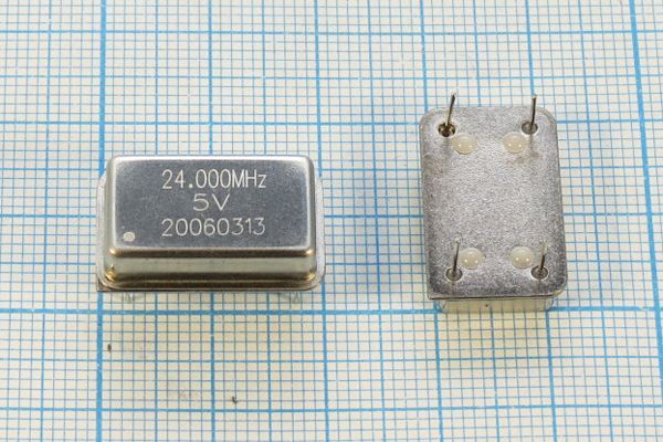 Кварцевый генератор 24 МГц - 24000 FULL T/CM 5В (20060313 5V)