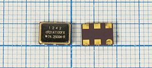 Кварцевый генератор 74,25 МГц - 74250 VCXO SMD07050C6 CM 3,3В CR21AT100FX