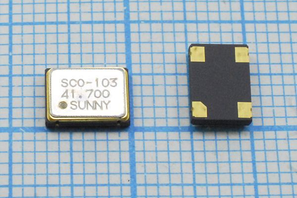 Кварцевый генератор 41,7 МГц - 41700 SMD07050C4 CM 3,3В SCO-103 SUNNY