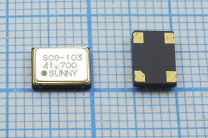 Кварцевый генератор 41,7 МГц - 41700 SMD07050C4 CM 3,3В SCO-103 SUNNY Кварцевый генератор 41,7 МГц - 41700 SMD07050C4 CM 3,3В SCO-103 SUNNY
