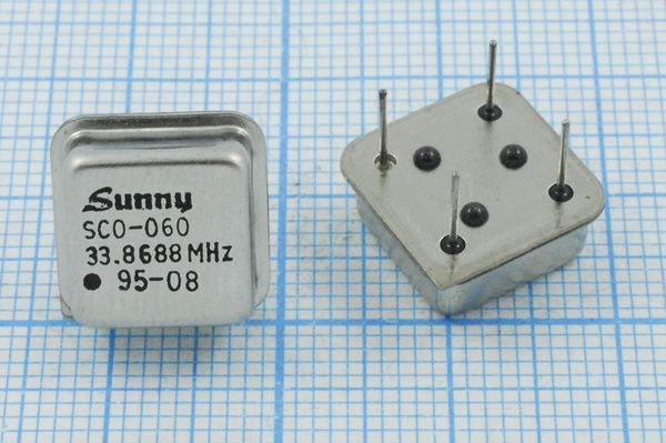 Кварцевый генератор 33,8688 МГц - 33868,8 HALF T/CM 5В SCO-060 SUNNY