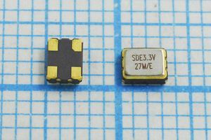 Кварцевый генератор 27 МГц - 27000 SMD03225C4 T/CM 3,3В SOC3 SDE Кварцевый генератор 27 МГц - 27000 SMD03225C4 T/CM 3,3В SOC3 SDE