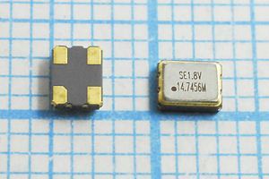 Кварцевый генератор 14,7456 МГц - 14745,6 SMD03225C4 T/CM 1,8В SOC3 SDE Кварцевый генератор 14,7456 МГц - 14745,6 SMD03225C4 T/CM 1,8В SOC3 SDE