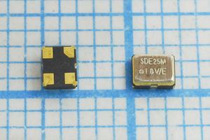 Кварцевый генератор 25 МГц - 25000 SMD02520C4 CM 1,8В SOC2520 SDE Кварцевый генератор 25 МГц - 25000 SMD02520C4 CM 1,8В SOC2520 SDE